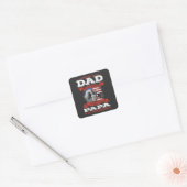 Papa zijn is een eer Papa zijn is Pricless Vierkante Sticker (Envelop)