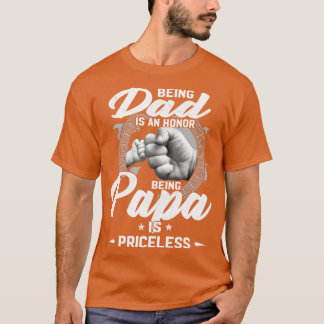 Papa zijn is een eerbetoon dat papa geen geld heef t-shirt