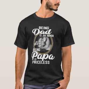 Papa zijn is een eerbetoon dat papa's zijn is rijl t-shirt