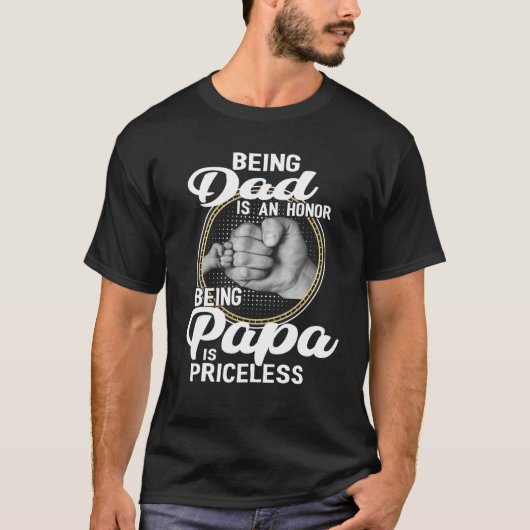 Papa zijn is een eerbetoon dat papa's zijn is rijl t-shirt (Voorkant)