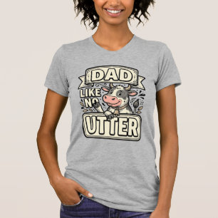 Papa Zoals Geen Andere Grappige Koe Vintage Vector T-shirt