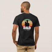 Papa Zonsondergang Silhouet Est T-shirt (Achterkant volledig)