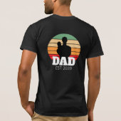 Papa Zonsondergang Silhouet Est T-shirt (Achterkant)