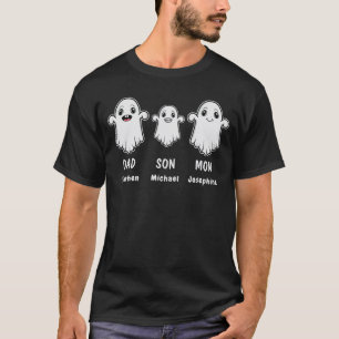 Papa Zoon En Mama 3 Persoon Geesten Familie Hallow T-shirt