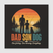 Papa Zoon Hond Vissen Ochtend (Voorkant)