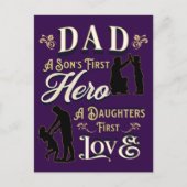 Papa zoon's eerste dochters eerste liefde feestdagenkaart (Voorkant)