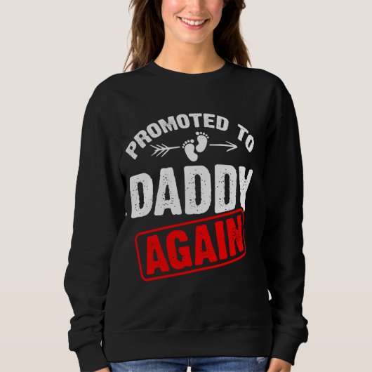 Papa Zwangerschap Aankondiging Gepromoveerd naar p Trui (Voorkant)