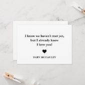 Papa Zwangerschap Publicatie Kaart (Voorkant / Achterkant in situ)