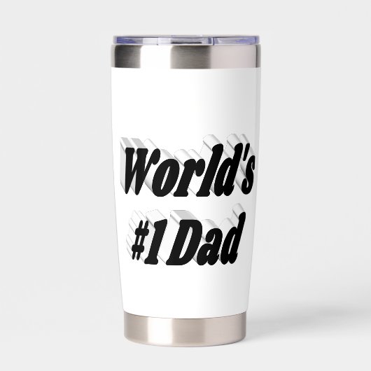 Papa zwart half tekst geïsoleerde drinkbeker (Voorkant)