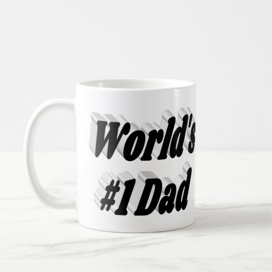 Papa zwart half tekst koffiemok (Links)