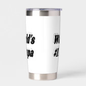 Papa zwart halve tekst geïsoleerde drinkbeker (Links)