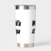 Papa zwart halve tekst geïsoleerde drinkbeker (Rechts)