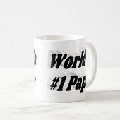 Papa zwart halve tekst koffiemok (Voorkant rechts)