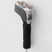 Papa Zwart Wit Foto Golfheadcover (Schuin)