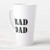 Papa zwart-wit moderne typografie cool latte mok (Linkerhoek)