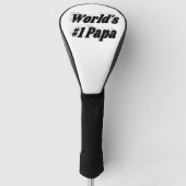 Papa zwarte kop golfheadcover (Voorkant)