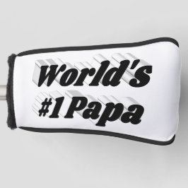 Papa zwarte kop golfheadcover