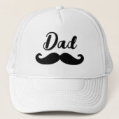 Papa zwarte snor trucker pet (Voorkant)