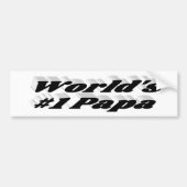 Papa zwarte tekst bumper sticker (Voorkant)