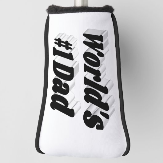 Papa zwarte tekst golfheadcover (Draai 90)