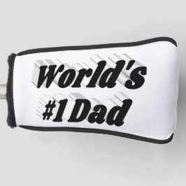 Papa zwarte tekst golfheadcover
