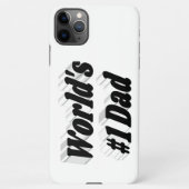 Papa zwarte tekst iPhone hoesje (Achterkant)