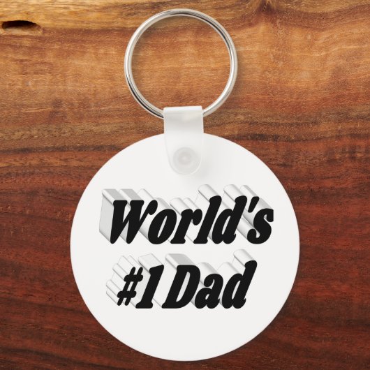 Papa zwarte tekst sleutelhanger (Achterkant)