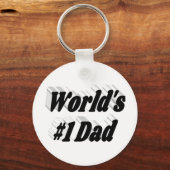 Papa zwarte tekst sleutelhanger (Voorkant)