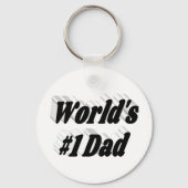 Papa zwarte tekst sleutelhanger (Achterkant)