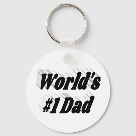 Papa zwarte tekst sleutelhanger (Achterkant)