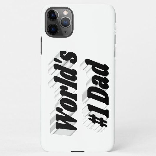 Papa zwarte tekst Vaderdag iPhone Hoesje (Achterkant)