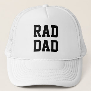 Papa zwarte witte atletische typografische sport trucker pet