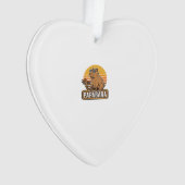 PAPABARA Retro Capibara Papa Vector Design_1 Ornament (voorkant)