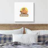 PAPABARA Retro Capibara Papa Vectorontwerp_1 Canvas Afdruk (Insitu (Slaapkamer))