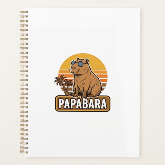 PAPABARA Retro Capibara Papa Vectorontwerp_1 Planner (Voorkant)
