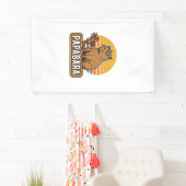 PAPABARA Retro Capibara Papa Vectorontwerp_1 Spandoek (Insitu)