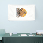 PAPABARA Retro Capibara Papa Vectorontwerp_1 Spandoek (Beurs)