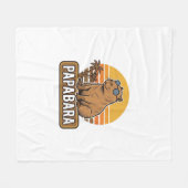 PAPABARA Retro Capibara Vader Vector Design_1 Fleece Deken (Voorkant (Horizontaal))