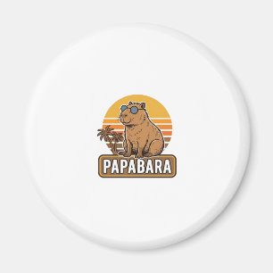 PAPABARA Retro Capibara Vader Vector Design_1 Magneet