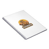 PAPABARA Retro Capibara Vader Vector Design_1 Notitieboek (Rechterzijde)