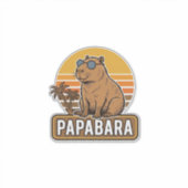 PAPABARA Retro Capibara Vader Vector Design_1 Sticker (Voorkant)