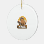 PAPABARA Retro Capybara Vader Vector Design_1 Keramisch Ornament (Links)
