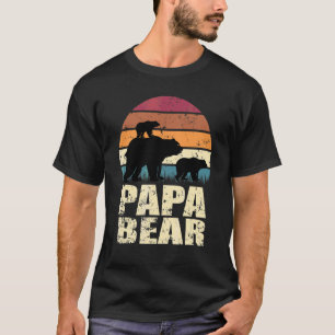 Papabeer Gemini Beren Camping Family Papa Beer Vin T-shirt