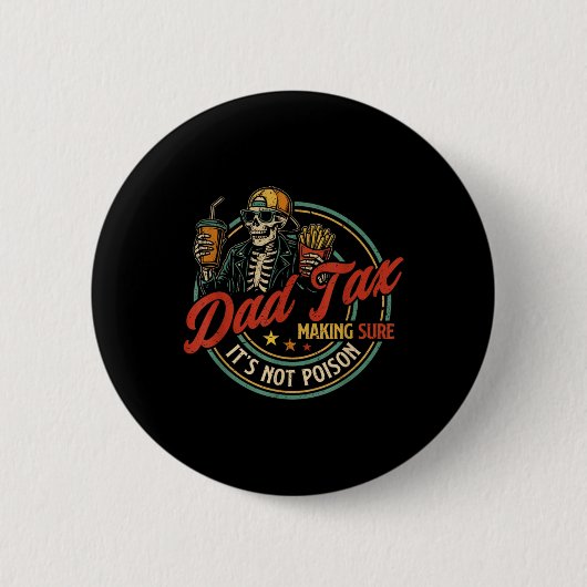 Papabestelling Zorg Dat Het Niet Giftig Is Skelet Ronde Button 5,7 Cm (Voorkant)