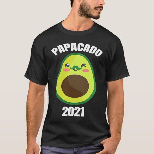 Papacado 2021 vader vader Zwangerschap Avocado T-shirt (Voorkant)