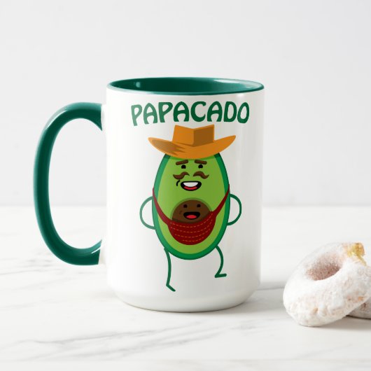 Papacado Dad Avocado Cute Baby Funny Papa Mok (Met donut)