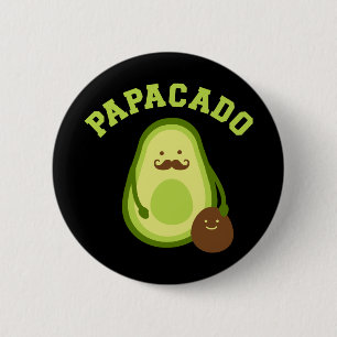 Papacado grappige cadeau nieuwe vader of papa aank ronde button 5,7 cm