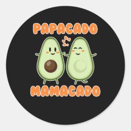 Papacado mamacado maakt Familycado Ronde Sticker