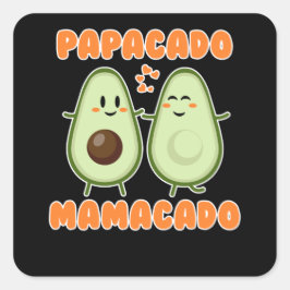 Papacado mamacado maakt Familycado Vierkante Sticker
