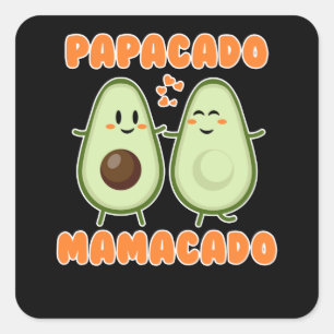 Papacado mamacado maakt Familycado Vierkante Sticker